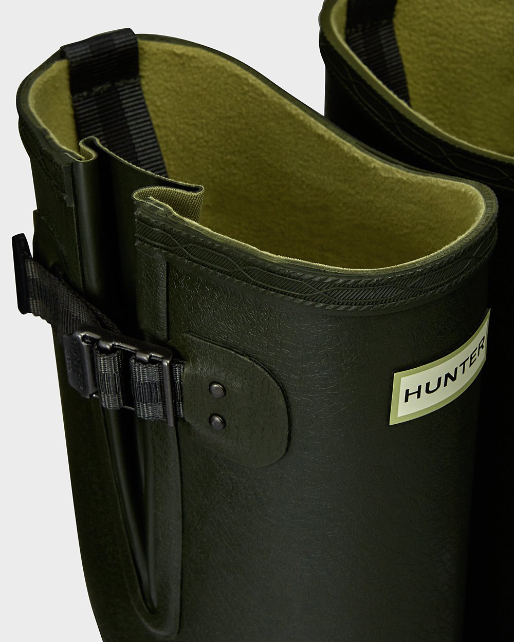 Men Hunter Balmoral Bamboo Carbon | Tall Rain Boots Dark Olive | NZ-85460-MFVT